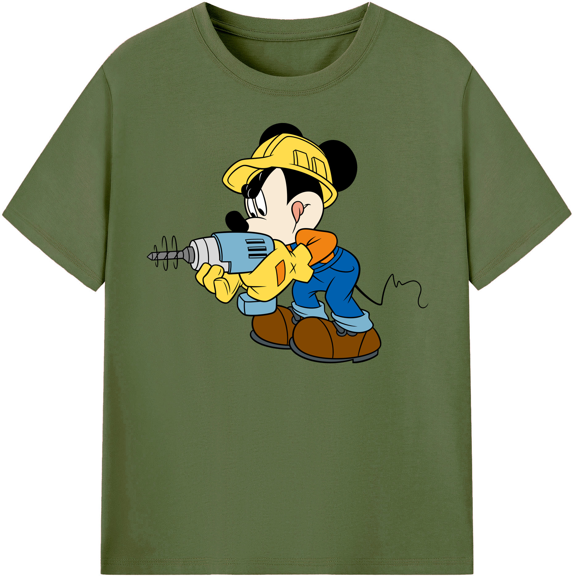 （画像用） ミッキーマウス Mickey Mouse 綿100％半袖Tシャツ（フロントプリント）